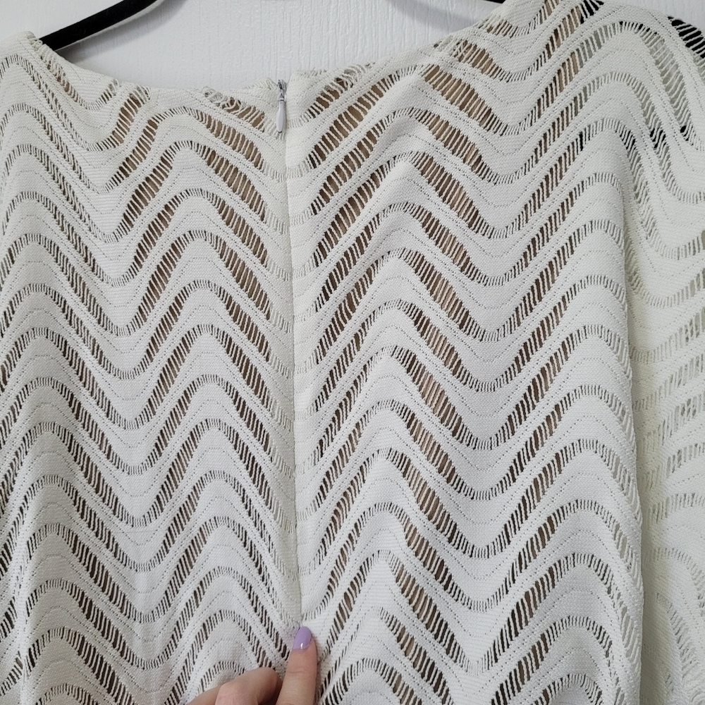 Emma & Michele Crochet Jumpsuit Romper White Wide Leg Small - Picture 11 of 16